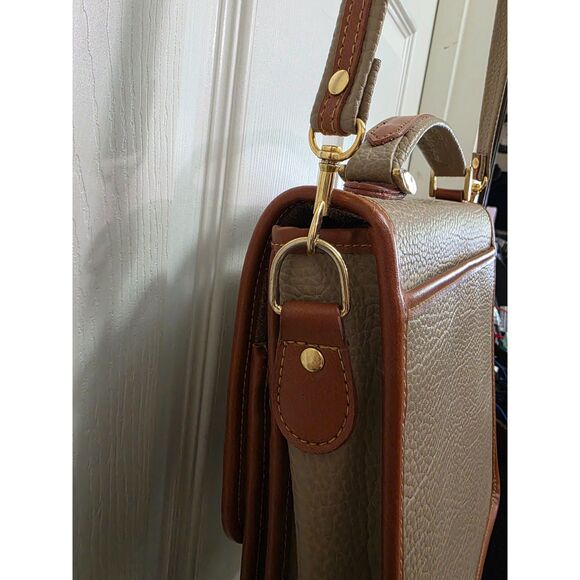Vintage Dooney & Bourke AWL Pebbled Leather Crossbody (Tan/Brown) - Picture 13 of 16